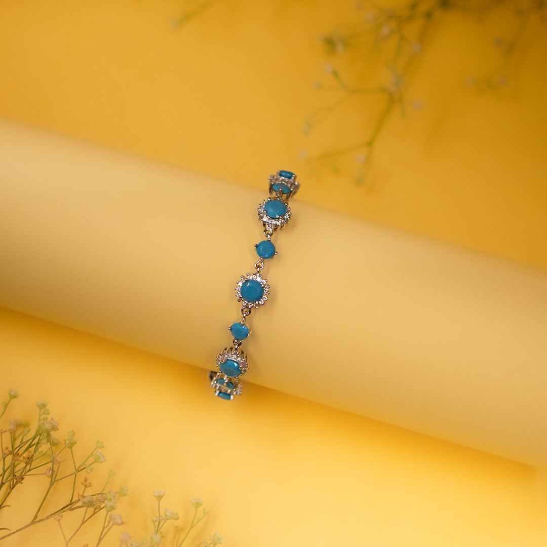 Silver Firoza Bracelet for Girls